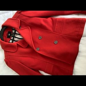 H&M red peacoat